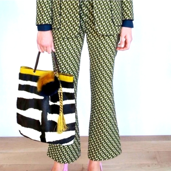 RARE 💥 J.Crew Collection Ratti Geometric Tile Print Cropped Pants ! - Picture 1 of 5